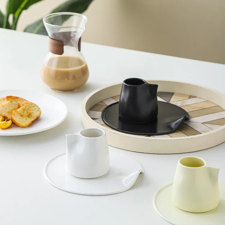 Factory Hot Sale Nordic Ins Style Eco-Friendly Porcelain Coffee Mug and Saucer Novelty Party Use