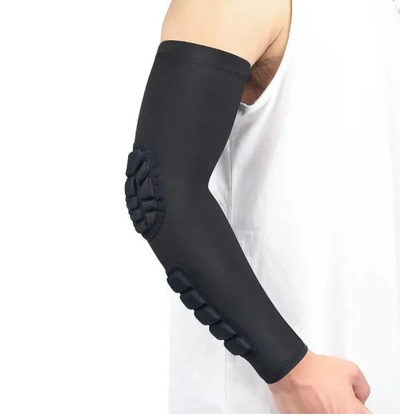 Best Selling Sport Elbow Pads Elastic Basketball Arm Sleeve Crashproof Honeycomb Elbow Support Elbow Protector Guard
