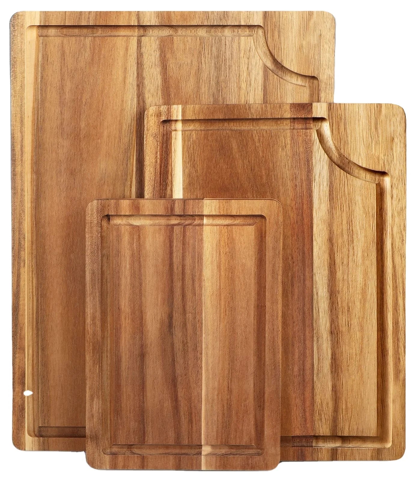 Bamboo Kitchen Chopping Board Set Wood Butcher Block Natural Rectangle Walnut Cutting Board Bamboo Cutting Boards with Handles