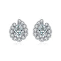 ED2153 Wholesale Luxury Bling Sparkling 5A CZ Stone 925 Sterling Silver Women Jewellery Bridal Wedding Stud Earrings