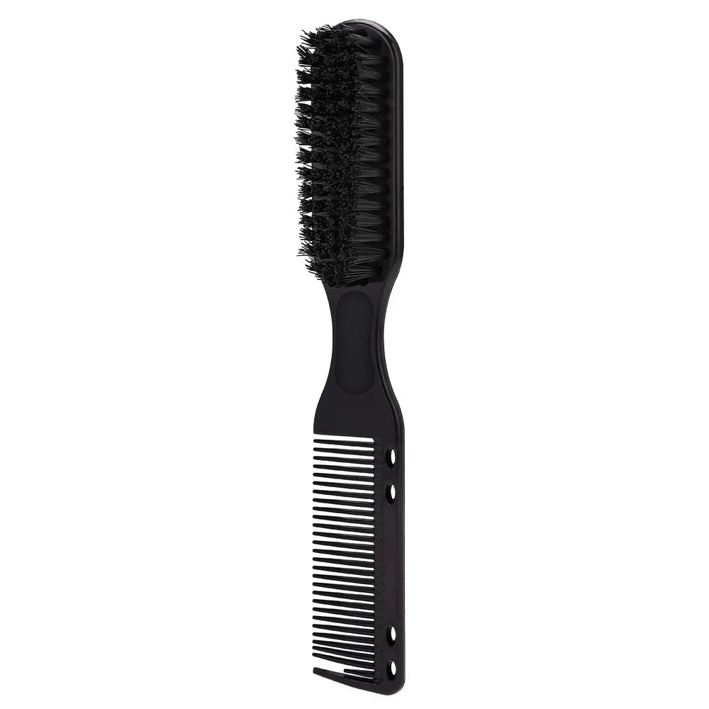 Gmagic Black Silver Gold ABS Nylon Beard Styling Brush Professional Shave Beard Brush Barber Double-sided Comb Brush