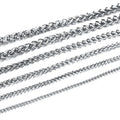 OAHLAN Fashion Jewelry Hip-Hop Style 3mm / 5mm Wheat Chain Necklace Titanium Stainless Steel Gold Plated Chains for Men Women