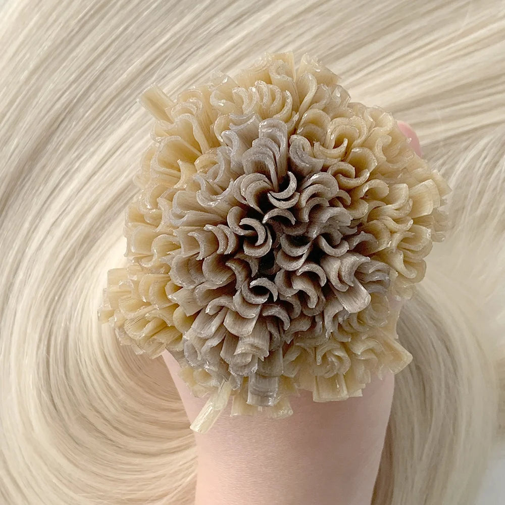 Amonhair European 100% Virgin Remy Full Cuticle Human Hair Extensions Prebonded U Tip Dyed Single Weft No Shedding Customizable