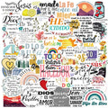 50Pcs Inspirational Spanish Bible Quotes Graffiti Stickers for Book Bottle Vinyl Jesus Phrases Word Decal Sticker