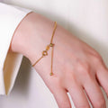 Stainless Steel Universal Bracelet DIY Handmade Jewelry Hand Plated 18k Bag Gold Adjustable Light Luxury High Sense Bracelet