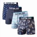 New Year Collection Men Underwear Allover Printing Breathable Cotton Spandex Men Boxers for Christmas