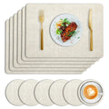 Leather Placemats for Home Use Waterproof Oil Proof and Heat-insulating. Double Sided PVC Western Style Placemats