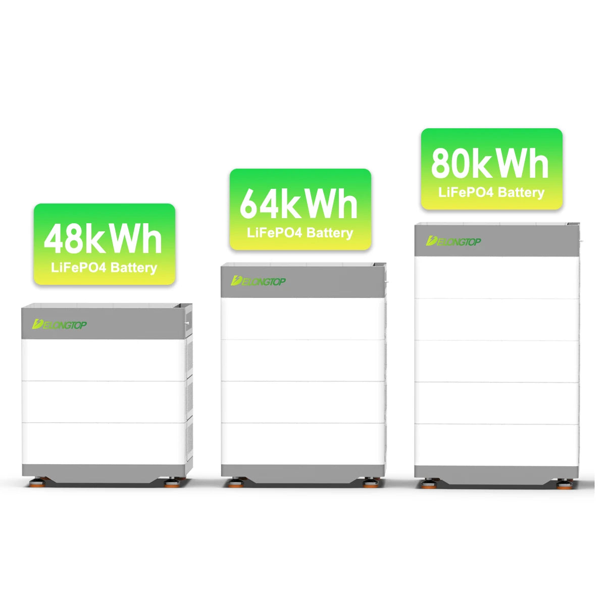 Rechargeable Lithium Ion Solar Energy Storage Battery 48KWH 64KWH 80KWH 96KWH High Voltage 307.2V 409.6V 512V 614.4V LiFePO4 ESS
