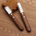 Pet Comb Walnut Wooden Handle Dog Plucking Knife Cat Hair Removal Stainless Steel Teeth Home Use Pet Cleaning Grooming All Pet