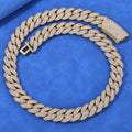 Hip Hop S925 Silver Moissanite Cuban Chain Necklace for Men 18k Gold Plated Necklaces for Men Fine Jewelry Iced Out Necklace