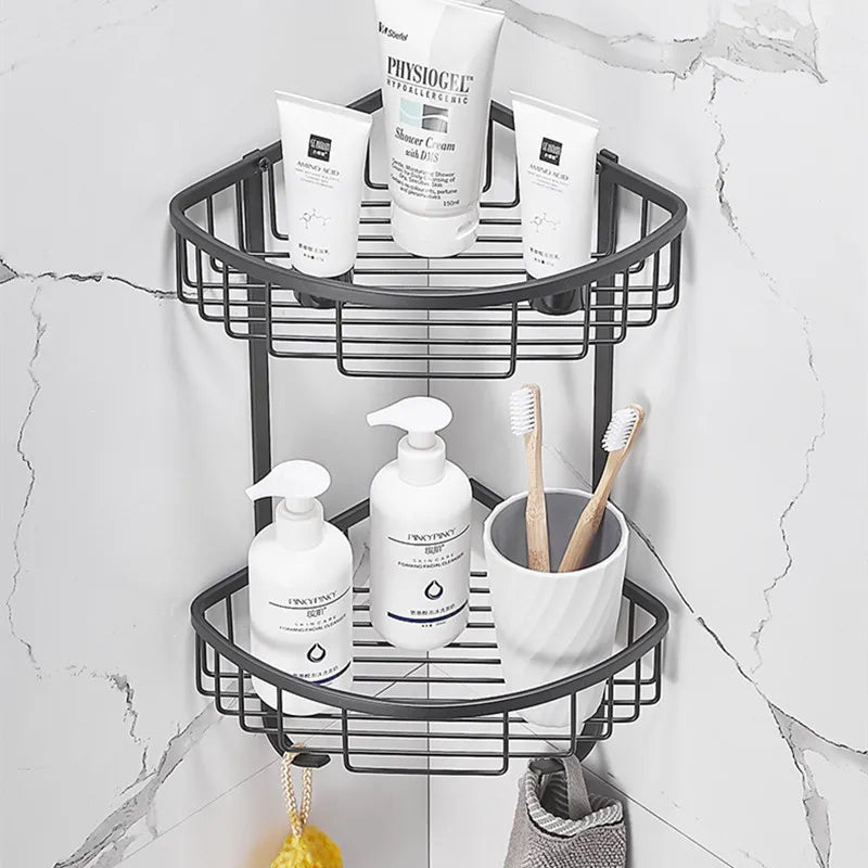 Modern Stainless Steel Four-Piece Eco-Friendly Bathroom Hardware Set Including Towel Rack and Toothbrush Holder Boxed