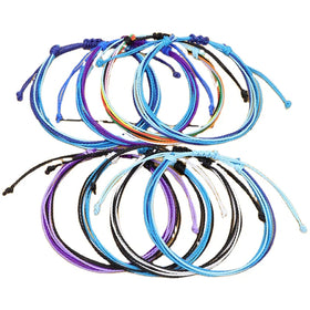 Custom Logo Charm Wax Rope Bracelet Waterproof Personalised Colourful String Adjustable Thread Handmade Braided Bracelet