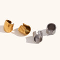 HOVANCI Hot Selling Fashion Waterproof Hypoallergenic Stainless Steel Ear Cuff Chunky 18K PVD Gold Plated Ear Clips Earrings