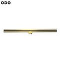 Ultra Narrow Linear Shower Drain Golden Plated Extra Slim Floor Drain 304 Stainless Steel Easy to Install & Clean for Bathrooms