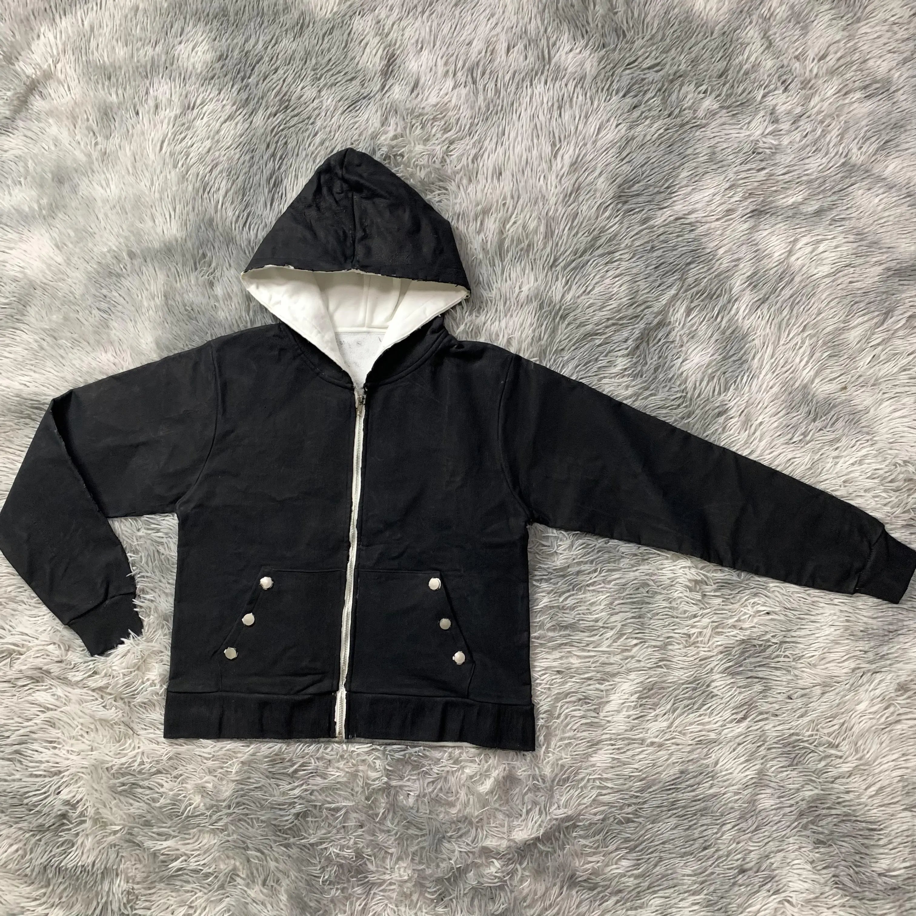 DENIMGUYS Custom High-Quality Vintage Fashion Street Made Old Waxed Coat Men's Loose Workwear Jacket