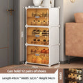 High-End PET Shoe Cabinet Simple and Easy Assembly with Door Magnetic Suction for Living Room Warehouse Entry Hotel Mall