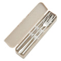 Korean 304 Stainless Steel Portable Travel Cutlery Camping Chopsticks and Spoon Set With Case