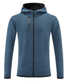 Men Winter Plus Size Running Jackets Quick Dry Breathable Sport Training Football Hoodies Casual Zipper Fitness Gym Windbreaker
