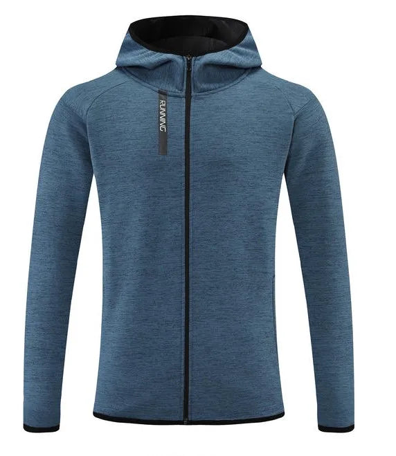 Men Winter Plus Size Running Jackets Quick Dry Sport Training Football Hoodies Coats Casual Zipper Fitness Gym Windbreaker