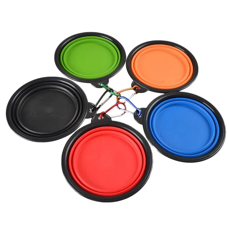 Portable Foldable Pet Bowl Travel Dog Cat Tableware Small and Medium-sized Animal Water and Food Feeding Bowl