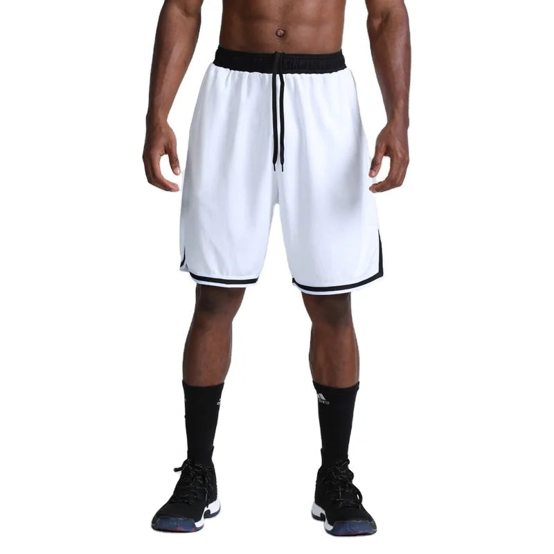 Men's Shorts Pants Fitness With Elastic Waistband Hot Shorts Gym Sports Running Custom Label Casual Polyester 2pcs 1pc/polybag