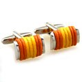 Wholesale Bright Color Fabric Rope Elegant Cufflinks Custom Mens Suit Shirt Fashion Accessory Wedding Tuxedo Trendy Jewelry Gift