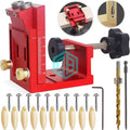 Oblique Pocket Hole Tool Splinter-Free Drilling for High-End Cabinet Dovetail Joints Woodworking Jig System Kits