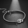 Buddhism OM Chakra Mala Religious Jewelry Silver/gold/rose Gold Plate Cheap Wholesale Fashion Stainless Steel Om Charms Bracelet