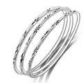 PFT White Copper Silver Plated Three Lives Three Generations Solid Sand Noodles Starry Sky Bracelet Bracelet for Women MegaBDM