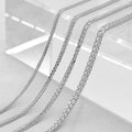 Chopin Chain Solid 925 Sterling Silver Chain Necklace Fine Jewelry for Men and Women with Pendant Accessory