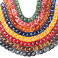 New Bohemia Style Colorful Necklace Choker Punk Resin Collar Marble Link Chain Vintage Party Jewelry Acrylic Necklace for Women