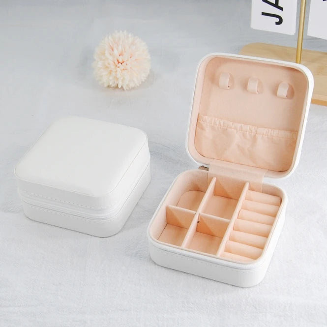 Travel Jewelry Boxes Packaging Organizer Lightweight Small Leather Portable Storage Box