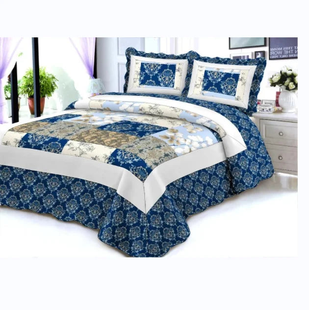 2022 New Style Crocheted and Chenille  hospital Bedspreads for Double Bed Quilt Set 3 Piece
