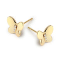 New Jewelry Arrivals 2022 Natural Diamond butterfly Real 18k Gold Jewelry Stud Earrings