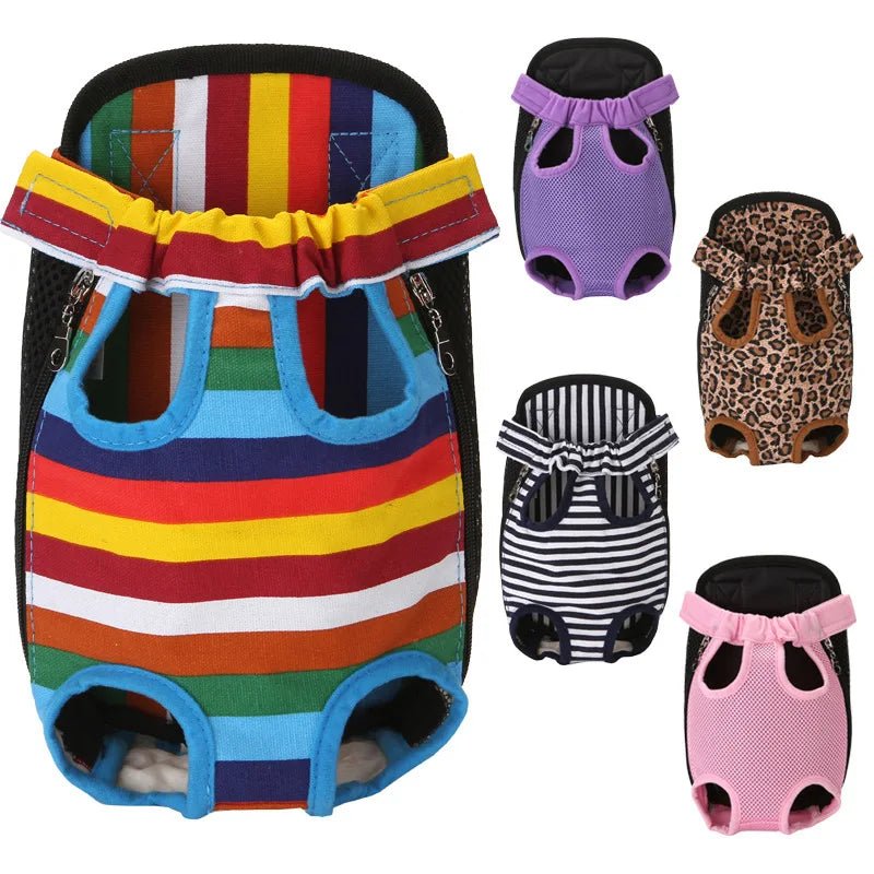 Oxford Material Pet Backpack Carrier Solid Pattern Double Shoulder Portable Pet Bags for Cat/Dog Outdoor Travel Belt Puppy Bags