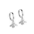 Animal Earrings Sterling Silver 925 Bee Dangle Drop Hoops Simple Huggies for Women Girls Fine Jewelry Wholesale