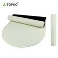 TOPKO Pu Rubber Curved  Yoga Mat White Colour Natural Rubber Oval Curve Pu Yoga Mat