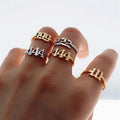 2023 Fashion 111 222 333 444 555 666 777 888 999 Adjustable 316L Stainless Steel Angel Number Ring Lucky Rings for Women