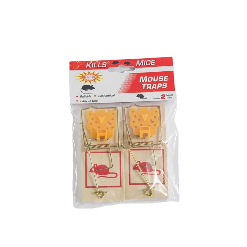 No Poison Mice Snap Trap Eco-friendly Wooden Mouse Trap Home Garden Reusable Small Rodent Killer