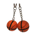 Wholesale 3D Mini Basketball Keychain Custom Metal Alloy and Zinc UV and Silk Screen Printing Blank PU Plastic