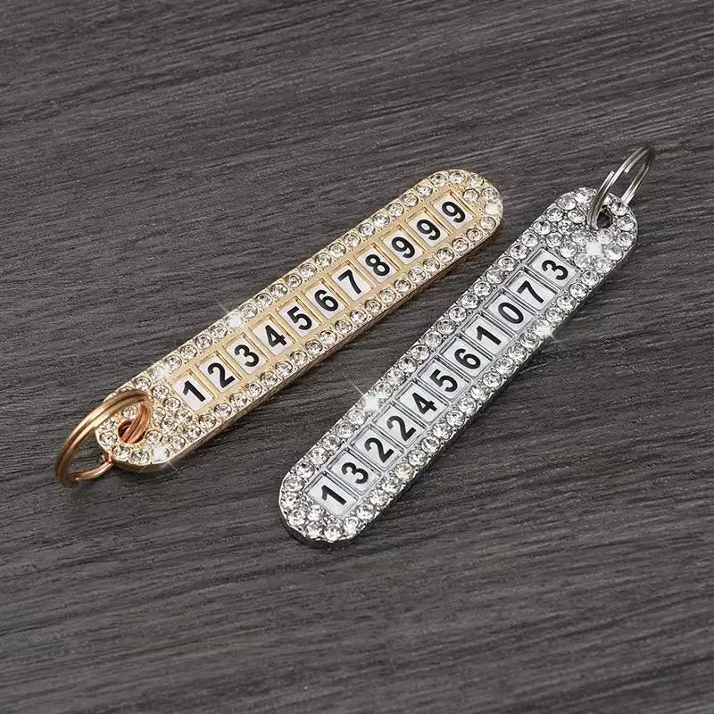 Personalized Metal Key Chain with UV Printed Phone Number Anti-Lost Car Tag Gift for Keys