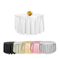 Custom Satin Tablecloth Round Pink Luxury Printed Banquet Party Table Cover for Wedding