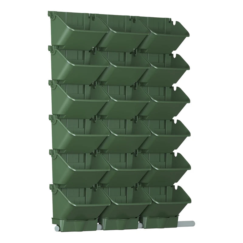 Stackable Pot Vertical Green Wall Drip Irrigation System Hanging Flower Pots Planters Plastic Modern Garden Hanging Wall
