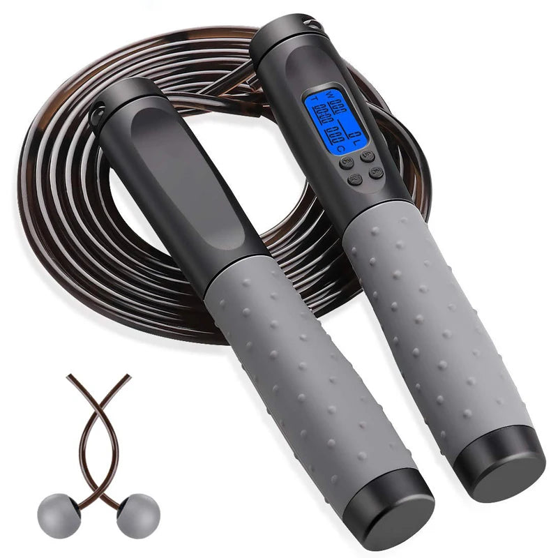 Adjustable PVC Digital Smart Jump Rope Heavy Weighted Cordless Speed Skipping Exercise Boxing Fitness Training Tool