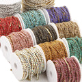 New Arrival 3mm Colored Crystal Rhinestone Tennis Chain 18K Gold Plated DIY Stainless Steel Jewelry Findings for Jewelry Making