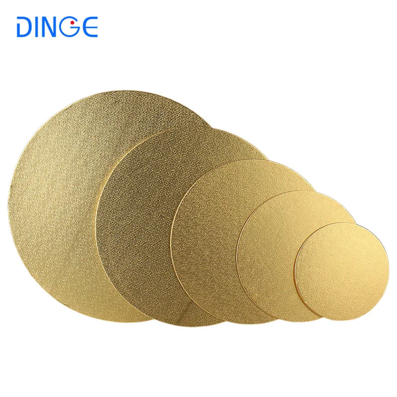 Round Cake Base Board White Silver Golden Cake Drum Board Wedding Disposable Stand Wholesale Factory Decorating Circle Cardboard