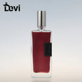 Devi Professional Luxury Rectangular Glass Perfume Bottle with Silver Cap and Lid Hot Stamping Carton Packing