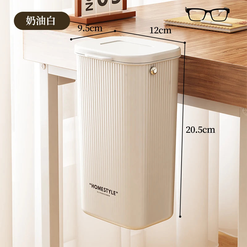 Kitchen Office Desktop Self Sealing Trash Can