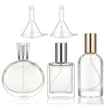 High Quality Luxury Classic Empty Glass Perfume Bottles with Pump Sprayer Silk-screen Printed Flat Shape-30ml/50ml/100ml Sizes