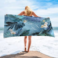 Custom Eco-Friendly Microfiber Beach Towel Quick Dry Sand-Free Printed Novel Digital Photo Designs Logo Included Promotional